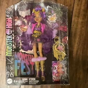 Mattel Monster High Doll with Purple Hair and Pink Jacket